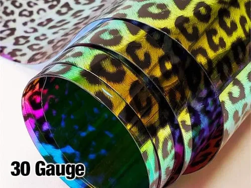 Miniatura 7 de The Yard - Tela de vinilo de plástico con estampado de leopardo transparente de calibre 30, 54 pulgadas de ancho, vendido por The Yard (dorado)