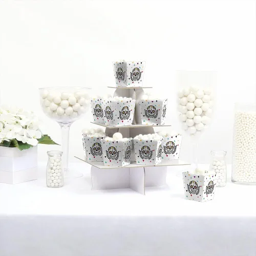 Miniatura 2 de Big Dot of Happiness Day of the Dead - Mini cajas de regalo para fiesta, cajas de dulces de calavera de azúcar para Halloween, juego de 12