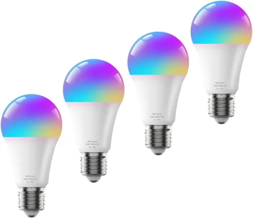 Miniatura 8 de Bombillas LED inteligentes, bombillas Bluetooth, bombillas RGB+CCT que cambian de color con control de aplicación, A19, E26, sincronización