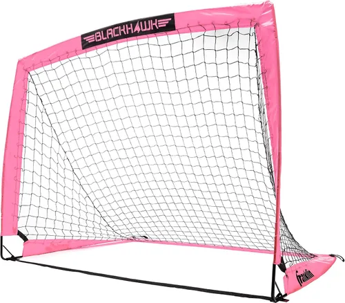Franklin Sports Blackhawk Backyard Soccer Goal - Portable Pop Up Soccer Nets - Youth + Adult Folding Indoor + Outdoor Goals - Multiple Sizes +