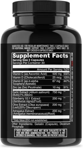 Miniatura 2 de Jocko Fuel Suplemento de apoyo inmunológico – Baya de saúco con zinc y vitamina C para adultos – Defensa inmunológica con vitamina C, D3