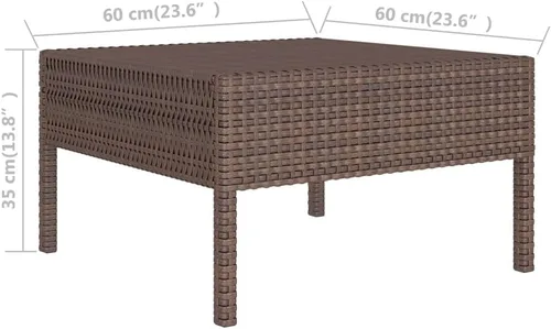 Miniatura 8 de Juego de mesa de comedor de jardín para patio trasero, resistente a todo tipo de clima, juego de muebles de exterior de 12 piezas con cojines, ratán