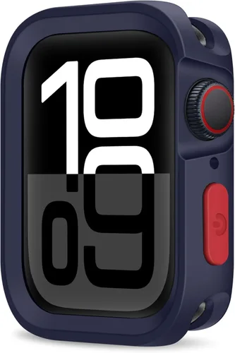 Miniatura 25 de Carcasa resistente compatible con Apple Watch Case de 1.77 pulgadas y 1.73 pulgadas, Series 9/8/7/6/5/4/SE3/2/1, funda protectora de poliuretano