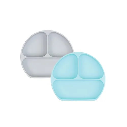 Miniatura 24 de Bumkins Plato de silicona con agarre, plato de succión dividido, plato para bebé o niño pequeño, sin BPA, apto para microondas y lavavajillas