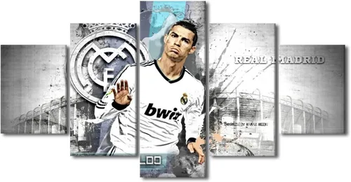 Miniatura 39 de TUMOVO Lienzo decorativo para pared, cuadro de Cristiano Ronaldo, cuadros de club de fútbol, impresiones en lienzo, póster de arte de pared, arte