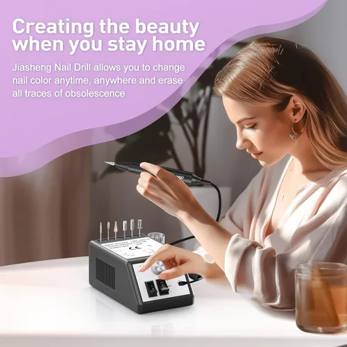 Miniatura 7 de JIASHENG Taladro de uñas profesional, 20000 rpm, máquina de taladro eléctrico de uñas, lima de uñas electrónica, para uñas acrílicas, uñas de gel