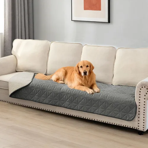 Miniatura 11 de Ameritex Funda de sofá impermeable para asientos, funda de sofá para perros, funda de sofá para mascotas, funda de terciopelo para silla, sofá Beige