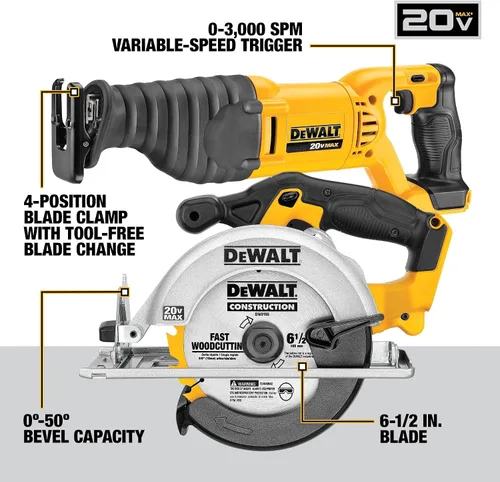 Miniatura 3 de DEWALT - Kit combinado de herramientas eléctricas de 20 V MAX, 10 herramientas inalámbricas, juego de herramientas eléctricas, 2 baterías, cargador