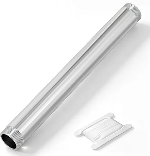 Miniatura 23 de TAISHER 2 accesorios de tubería de acero inoxidable, 1/2 "NPT x 1/2" NPT macho roscado, tubo fundido de pezón de 6 pulgadas de longitud