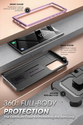 Miniatura 4 de SUPCASE Unicorn Beetle Pro Series - Funda para Samsung Galaxy Note 20 Ultra (versión 2020), funda resistente de cuerpo completo y soporte sin Púrpura