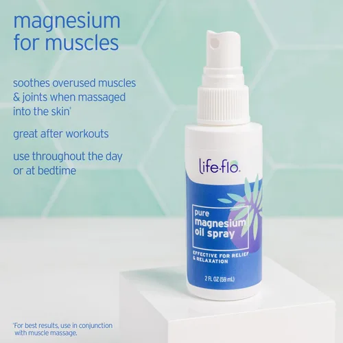 Miniatura 3 de Life-Flo Aceite de magnesio puro para pies y cuerpo – Spray de magnesio 100% puro de The Zechstein Seabed – Spray para pies, relaja y rejuvenece