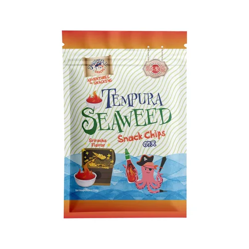 Miniatura 20 de Swashbuckle Snacks Chips de Calamar Crujientes con Sabor a Queso Tempura 5.29oz (150g), Hecho en Japón, Otsumami