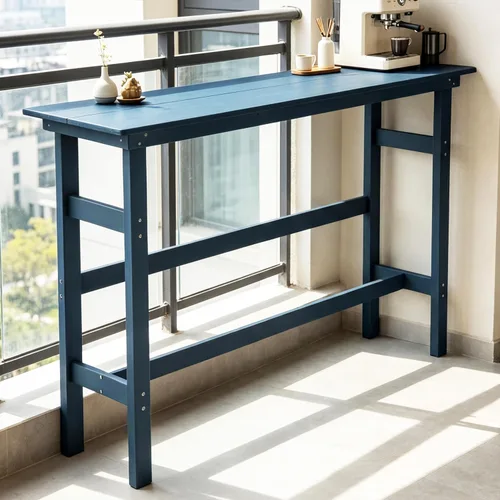 Miniatura 13 de Paquete de 2 taburetes de bar para exteriores, sillas de bar de patio de polietileno de alta densidad con reposabrazos y reposapiés, resistentes a