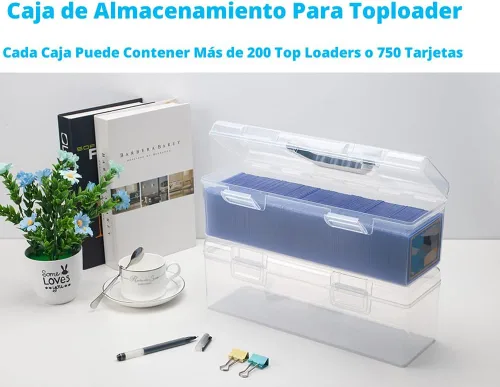 Miniatura 6 de SUNEZLGO Caja de almacenamiento para Toploader, caja de almacenamiento de tarjetas intercambiables de plástico, estuche de naipes de juego, grande