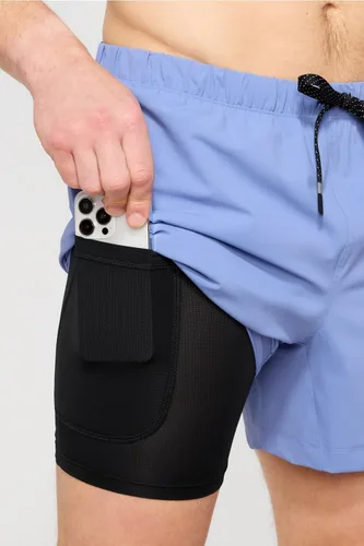 Miniatura 57 de Fabletics The One - Pantalón corto para hombre (forro), entrenamiento, natación, ligero, de secado rápido, bolsillo con cremallera, tejido elástico