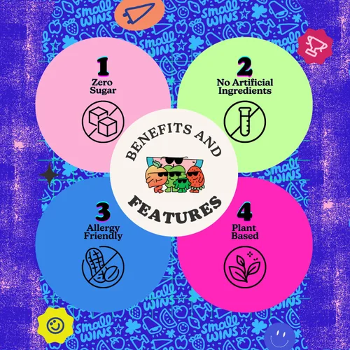 Miniatura 3 de Enjoy Small Wins Candy by Jayson Tatum - Paletas tropicales sin azúcar, ventosas veganas saludables, aperitivos bajos en calorías a base de plantas