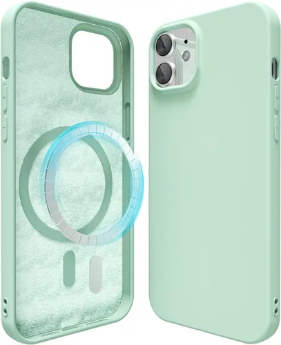 Miniatura 132 de oakxco Funda de silicona para iPhone 12 Pro Max, magnética, compatible con carga inalámbrica Magsafe, cubierta protectora de goma suave y delgada