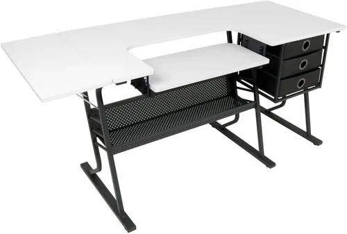 Miniatura 6 de Sew Ready Eclipse Ultra Hobby - Cajones de almacenamiento superior para máquina + estante inferior grande, también se pueden utilizar como mesa
