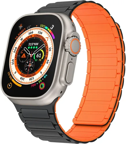 Miniatura 15 de Correa magnética compatible con Apple Watch Ultra 3/2/1 de 1.929 in, 1.811 in, 1.772 in, 1.732 in, 1.654 in, 1.614 in, 1.575 in, 1.496 in, correa