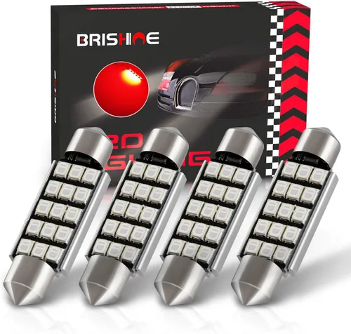 Miniatura 27 de 4 bombillas LED Festoon DE3175 de 1.102 in y 1.142 in, 2835 chipsets Canbus sin errores, 1.1 pulgadas, DE3021 3175 3022 N3, bombillas LED