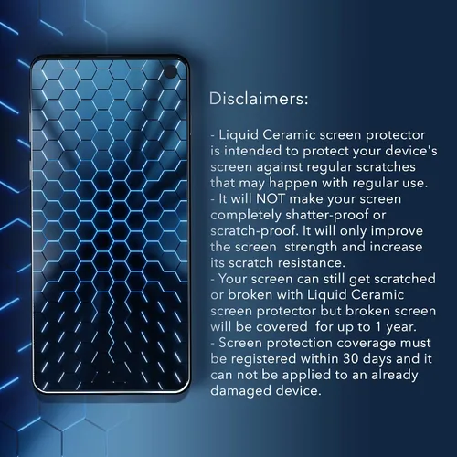 Miniatura 6 de LIQUID CERAMIC Protector de pantalla de vidrio con cobertura de $400 Resistente a arañazos y roturas, nanoprotección para todos los teléfonos