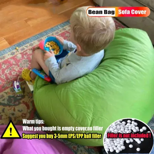 Miniatura 4 de SXBCyan Funda flotante para puf para piscina, puf para niños, sin relleno, impermeable, para exteriores, Oxford, puff salón, otomano, sofá cama Verde