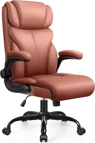 Miniatura 8 de HeroSet Silla de oficina, ergonómicas grandes y altas sillas de escritorio para computadora, silla ejecutiva de cuero transpirable con reposabrazos
