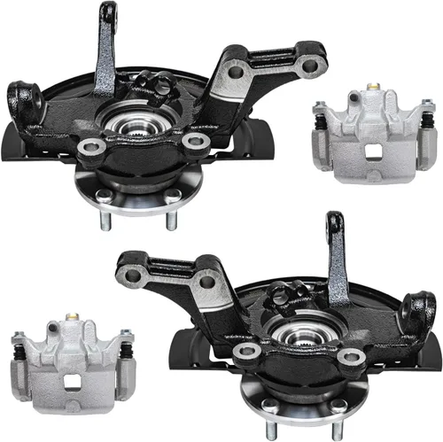 Miniatura 101 de Detroit Axle - Nudos de dirección delanteros de 2.5L de 2 piezas para Toyota 12-17 Camry, 2 nudos de dirección y conjunto de rodamiento de rueda