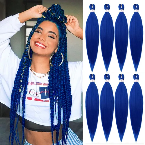 Miniatura 37 de Beyond Beauty - Trenzas preestiradas de cabello profesional sin picazón, ajuste de agua caliente, fibra sintética, textura Yaki, extensiones