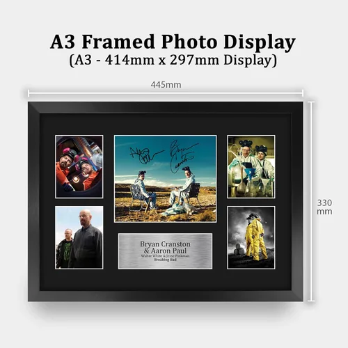 Miniatura 2 de HWC Trading Bryan Cranston & Aaron Paul Breaking Bad Walter White & Jesse Pinkman 16 x 12 pulgadas (A3) - Regalos impresos con autógrafo