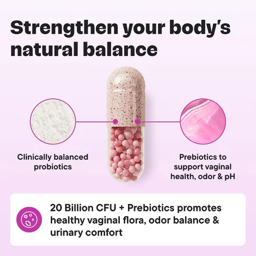 Miniatura 6 de Probiótico para mujeres 20 mil millones de CFU – Apoyo diario 5-en-1 para la salud digestiva, vaginal y urinaria – con arándano, D-manosa