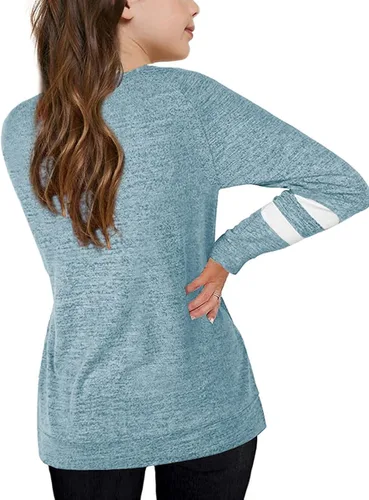 Miniatura 2 de Apbondy Camisas casuales de manga larga con cuello redondo y rayas sueltas