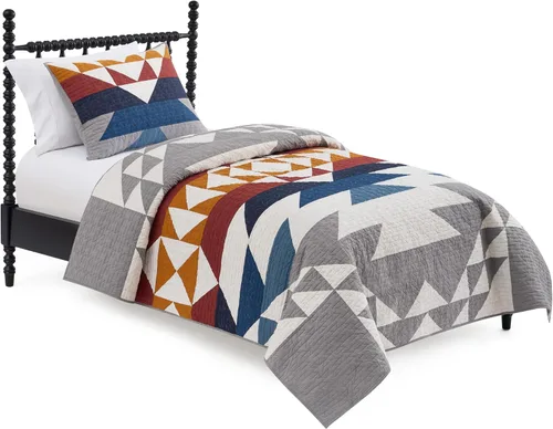 Pendleton Explorer - Juego de ropa de cama individual con 1 funda de almohada, ropa de cama de algodón de lujo, colchas acolchadas ligeras, colcha