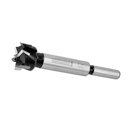 Miniatura 7 de Mollom - Juego de brocas Forstner de 21 mm con triple hélice, broca de carburo YG8 con punta de 2.0 mm, kits de herramientas de corte de bisagra