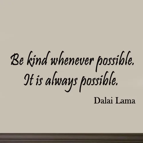 Miniatura 2 de VWAQ Be Kind Whenever Possible It is Always Possible Dalai Lama Calcomanías de pared Buddha Quotes Buddhism