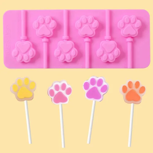 Miniatura 3 de Newk Molde de silicona Lollipop, 4 paquetes de 6 moldes de silicona antiadherentes para piruletas de chocolate y dulces
