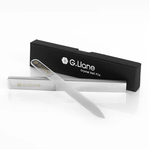 Miniatura 3 de Limas de cristal G. Liane para uñas - Lima doble cara de cristal grabada con estuche