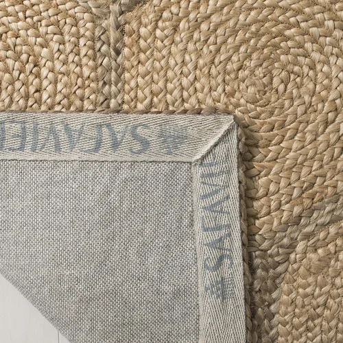 SAFAVIEH Natural Fiber Collection - Alfombra decorativa, 2 x 3 pies, natural y gris, yute tejido de panal hecho a mano, ideal para zonas de alto
