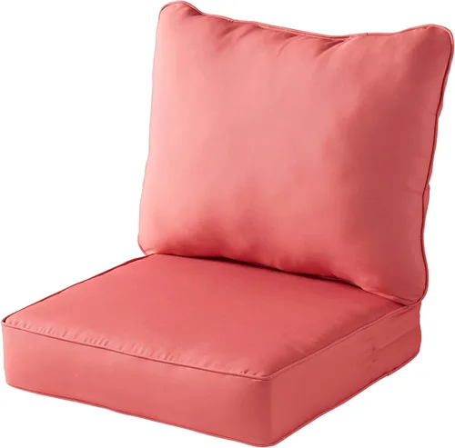 Miniatura 17 de Greendale Home Fashions Juego de cojines de asiento profundo para exterior de 2 piezas, Adobe Ártico