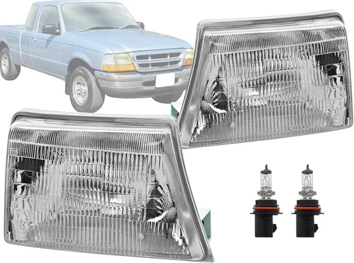 Miniatura 20 de APA - Lámpara de repuesto para faros delanteros con bisel gris para Dakota 1991 1992 1993 1994 1995 1996 con paquete AERO Driver lado izquierdo