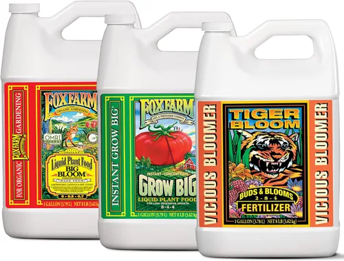 Miniatura 8 de FoxFarm Fertilizer Soil Trio Liquid Nutrient: Tiger Bloom, Grow Big, Big Bloom - Botellas de cuarto de galón (paquete de 3-32 onzas)