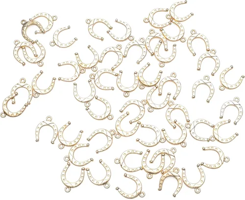 Miniatura 4 de 50 dijes de herradura de metal vintage colgantes para fabricación de joyas, kits de búsqueda de collares, pulseras, llaveros para manualidades