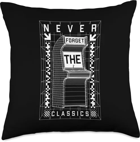 Miniatura 4 de Arcade Game Never Forget Classics Retro 80s Video Gamer Throw Pillow