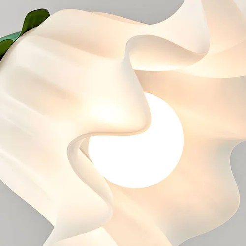 Miniatura 6 de RUNNUP Lámpara de pie moderna, lámpara alta con forma de flor de 1 luz con pantalla acrílica, lámpara alta para sala de estar, dormitorio, Negro