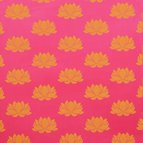 Miniatura 6 de Desi Favors Hojas de fondo de papel de loto rosa intenso, decoraciones de fondo indio para fondo de boda, juego de pancartas de pared, 72 x 84