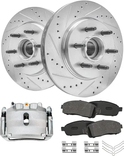 Miniatura 48 de Detroit Axle - 4 rotores de freno para Chevrolet Cruze 2014 2015 [modelos de motores de gas] Rotores de freno de disco perforados y ranurados