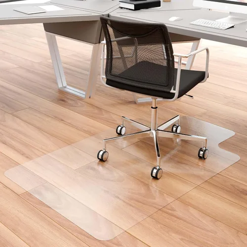 Miniatura 10 de 100pointONE Tapete para silla de oficina para suelos de madera, tapete de oficina fácil de deslizar para sillas rodantes, tapete transparente