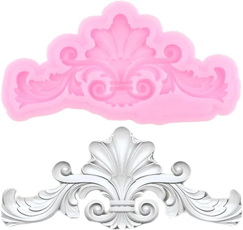 Miniatura 8 de ZiXiang Molde de silicona de encaje de estilo barroco, para decoración de bordes de pasteles, decoración de cupcakes, pasta de goma de mascar