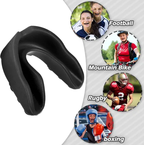 Miniatura 6 de Frienda - 50 protectores bucales de fútbol a granel juvenil, boquilla deportiva atlética para chicle para hockey, karate, baloncesto, boxeo