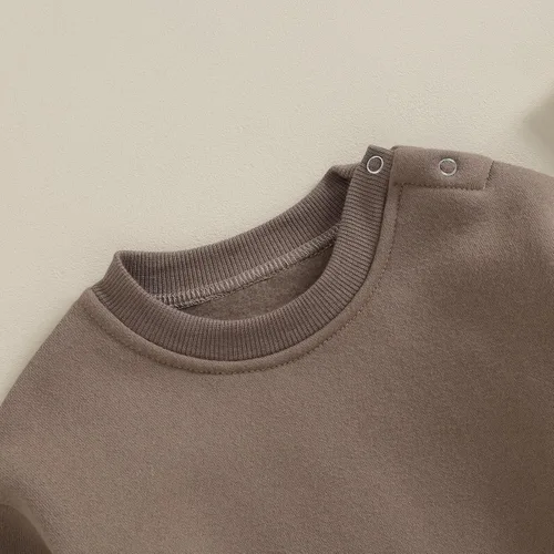 Miniatura 5 de Sudadera de gran tamaño para bebé niño y niña, suéter grueso de manga larga, suéter sin botones, ropa cálida de invierno